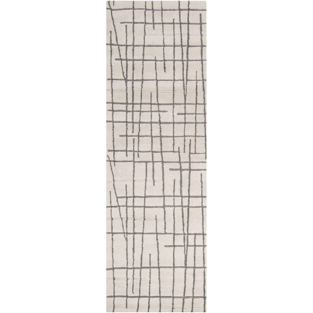 Hand-tufted Dix on Geometric Lines Wool Area Rug