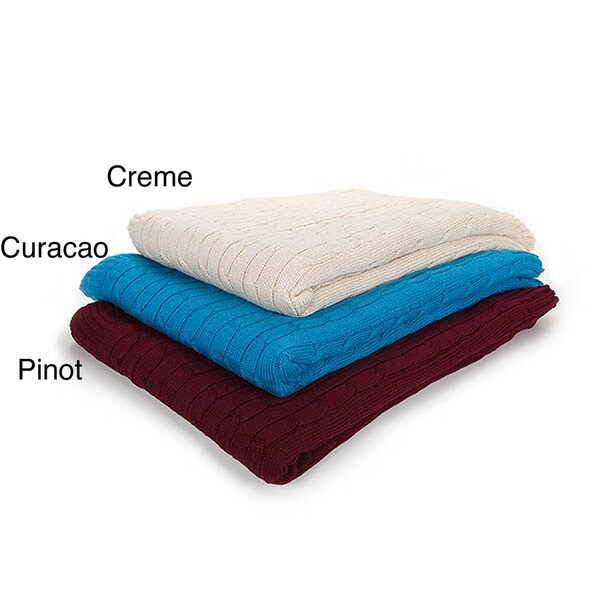 Cashmere Showroom Cashmere and Rayon from Bamboo Cable Yacht Throw