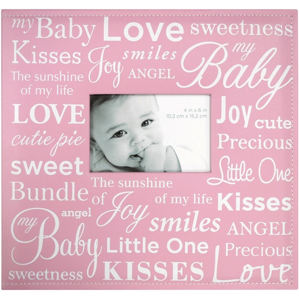 Baby Expression Post Bound Album 12"X12"-Pink