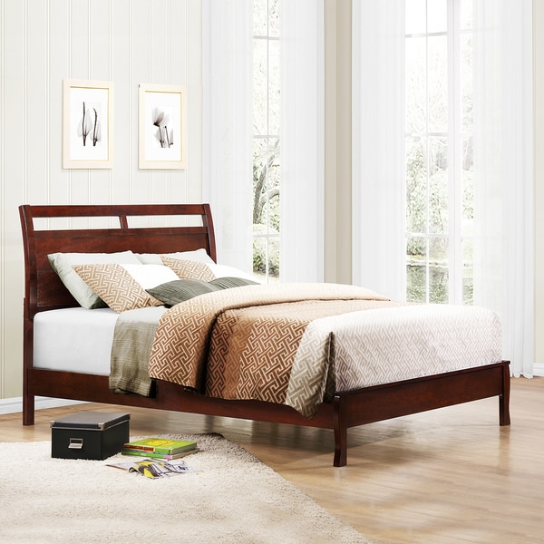 TRIBECCA HOME Filton Cherry Contemporary Queen size Bed