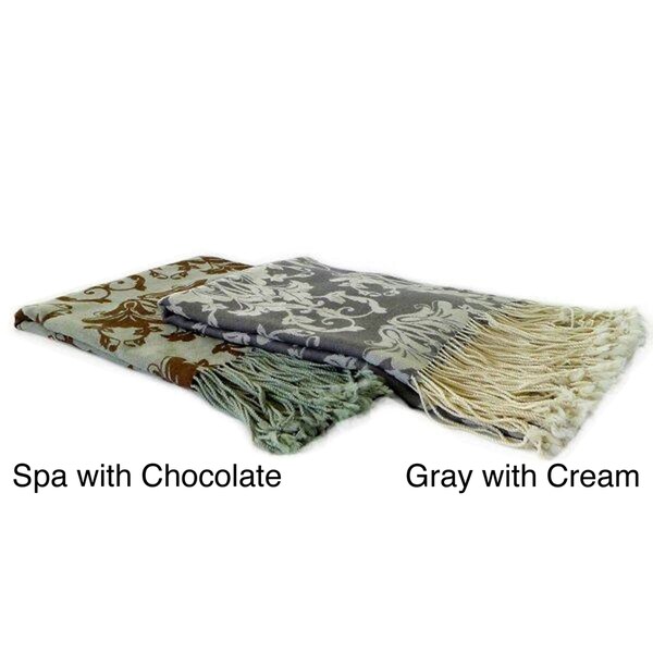 Cashmere Showroom Merino Wool Jacquard Throw