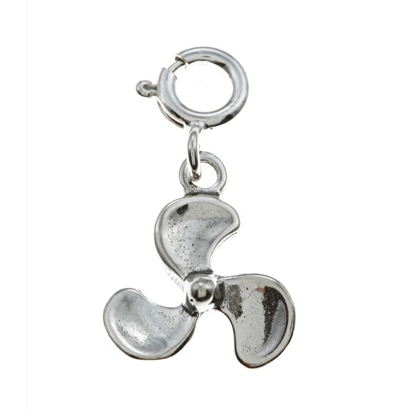 Sterling Silver Propeller Charm Silver Charms