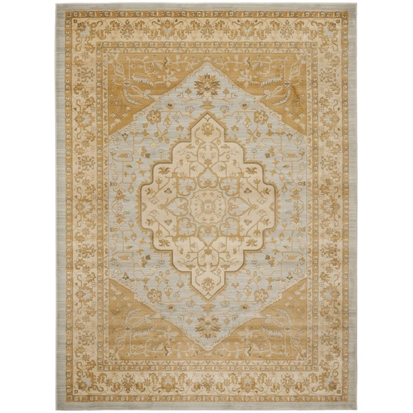 Heriz Light Gray/Gold Area Rug (8 x 11)