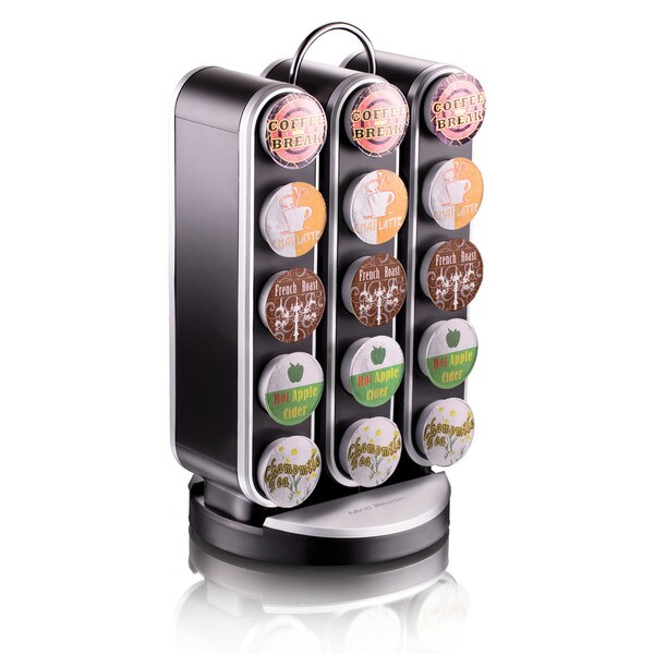 Mind Reader Vortex Black 30-count K-Cup Holder Spinning Carousel ...