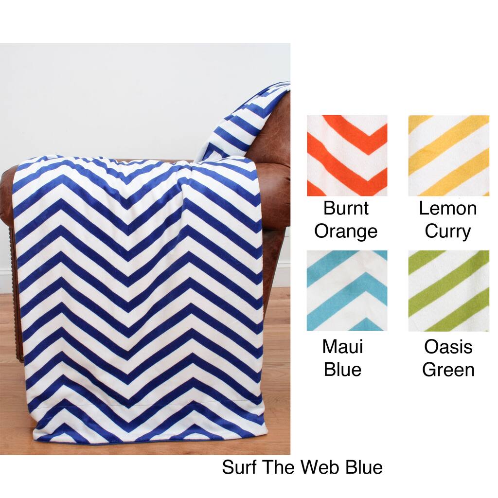 Large Chevron 50 x 60 Microplush Throw