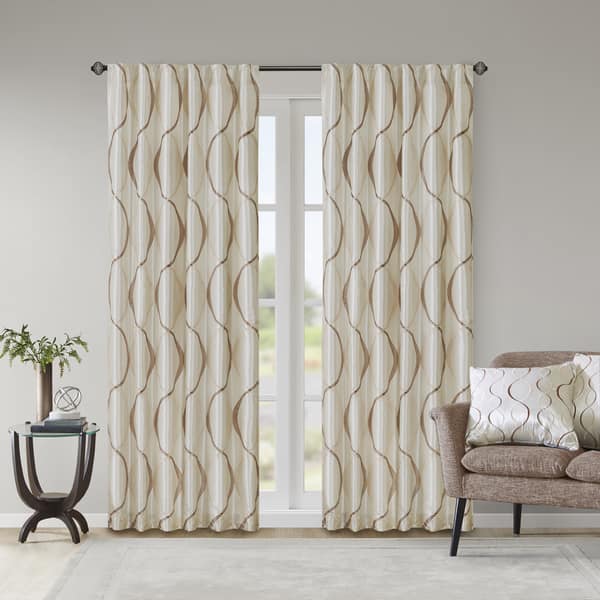 Shop Madison Park Marcel Embroiderd Window Curtain Panel On Sale