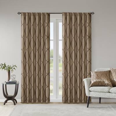 Buy Brown Ogee Energy Efficient Curtains Drapes Online At