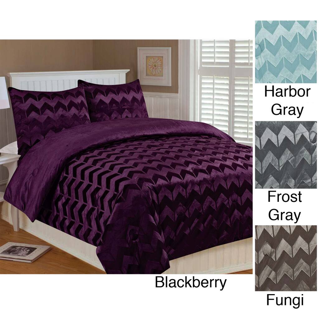 Chevron 3-piece Queen-size Comforter Set