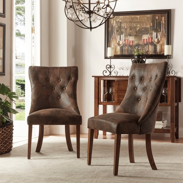 Atelier Traditional French Burnished Brown Oak Dining Chair (Set of 2 ...