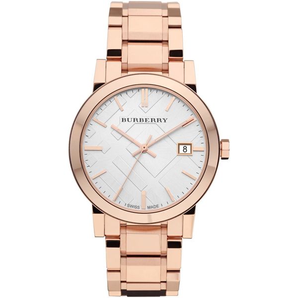 rose gold burberry watch men's