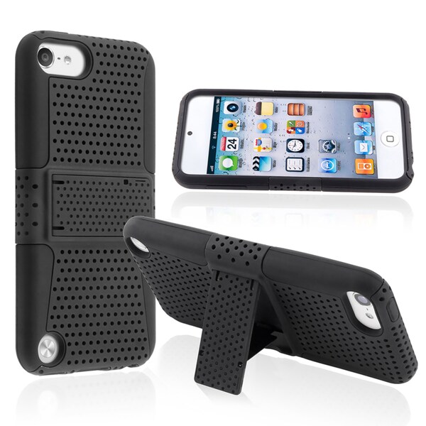 BasAcc Black Hybrid Case with Stand for Apple iPod Touch Generation 5 BasAcc Cases