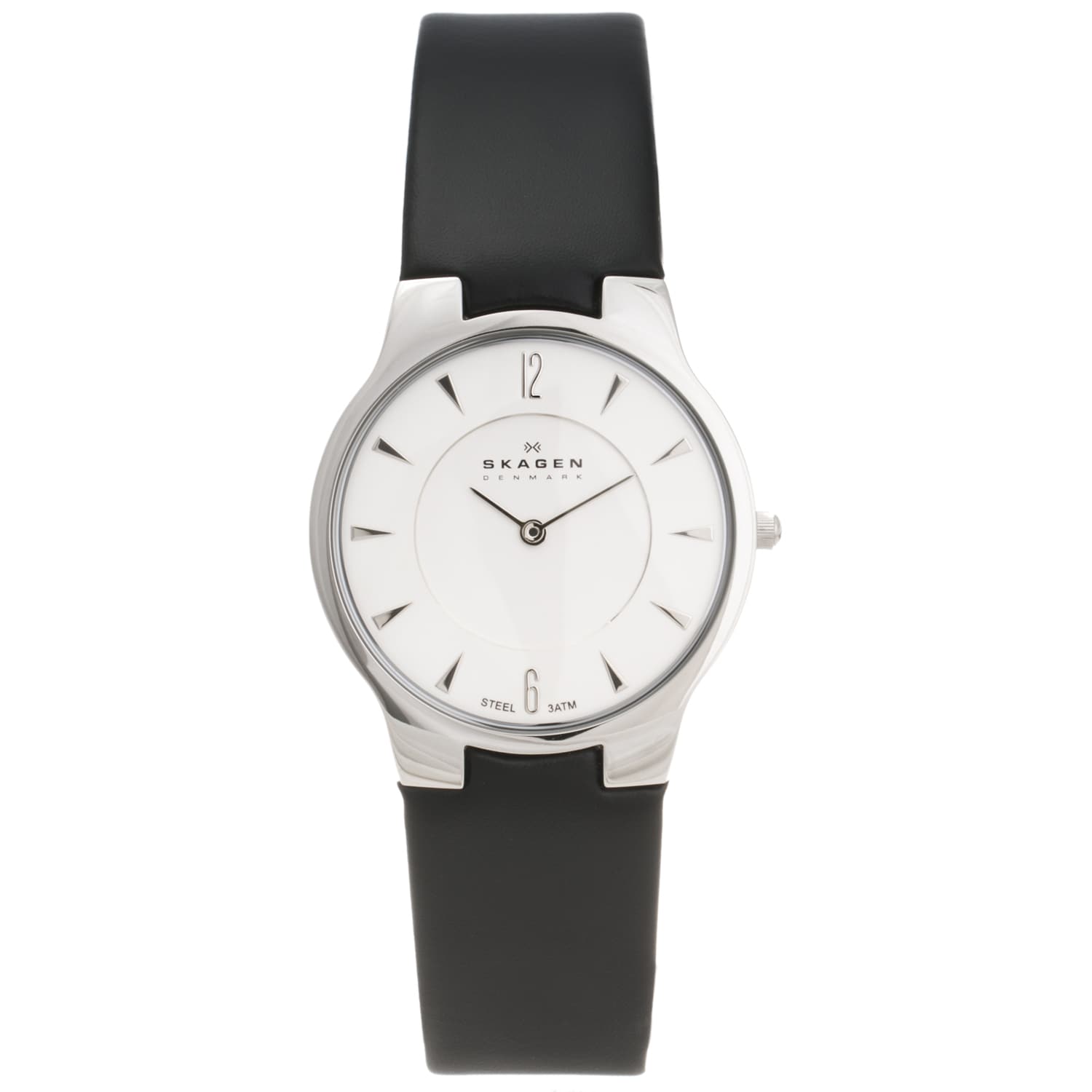 Skagen Mens Steel Ultra Slim Leather Strap Watch Today $59.99 3.0 (1