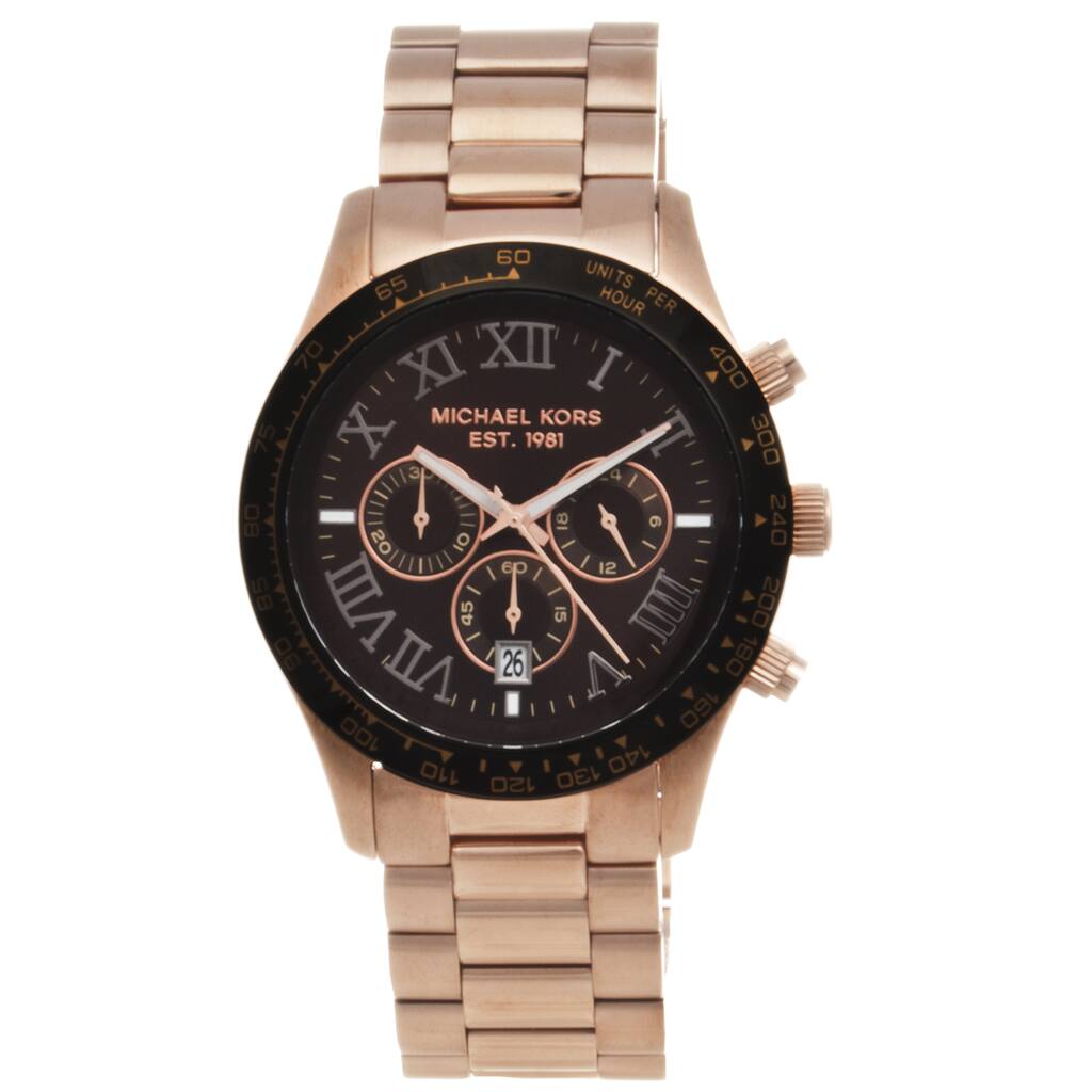 Michael Kors Men's MK8247 Rose Gold-Tone 'Layton' Chronograph Watch