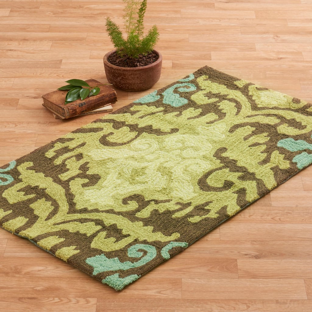 Alexander Home Valentina Hand-hooked Brown/ Green Rug