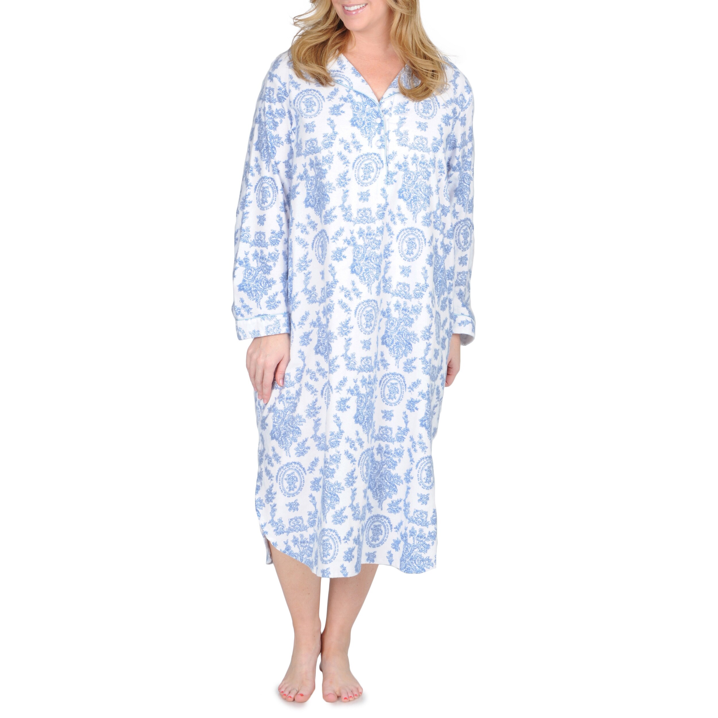 women's plus flannel nightgown