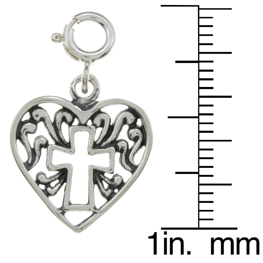 Sterling Silver Filigree Heart Charm