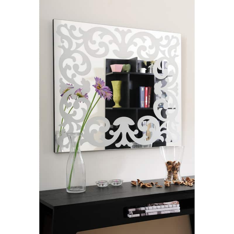 Katerina Ghidotti Contemporary Sliver Decorative Wall Mirror by Furniture of America