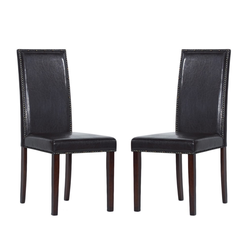 Warehouse Of Tiffany Blazing Dark Brown Dining Chairs (set Of 8)