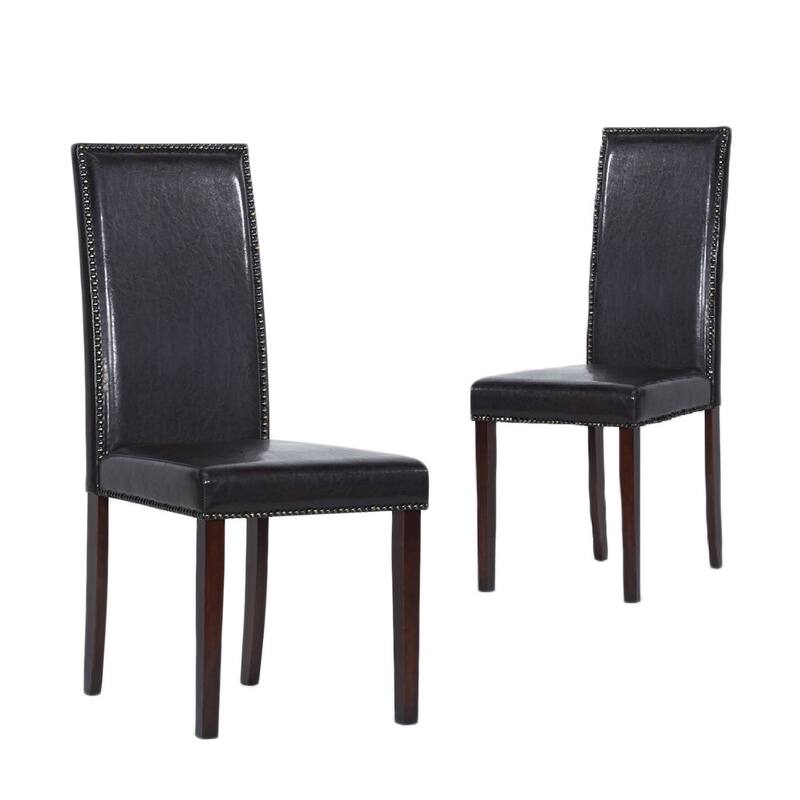 Warehouse of Tiffany Blazing Dark Brown Dining Chairs (Set of 8)