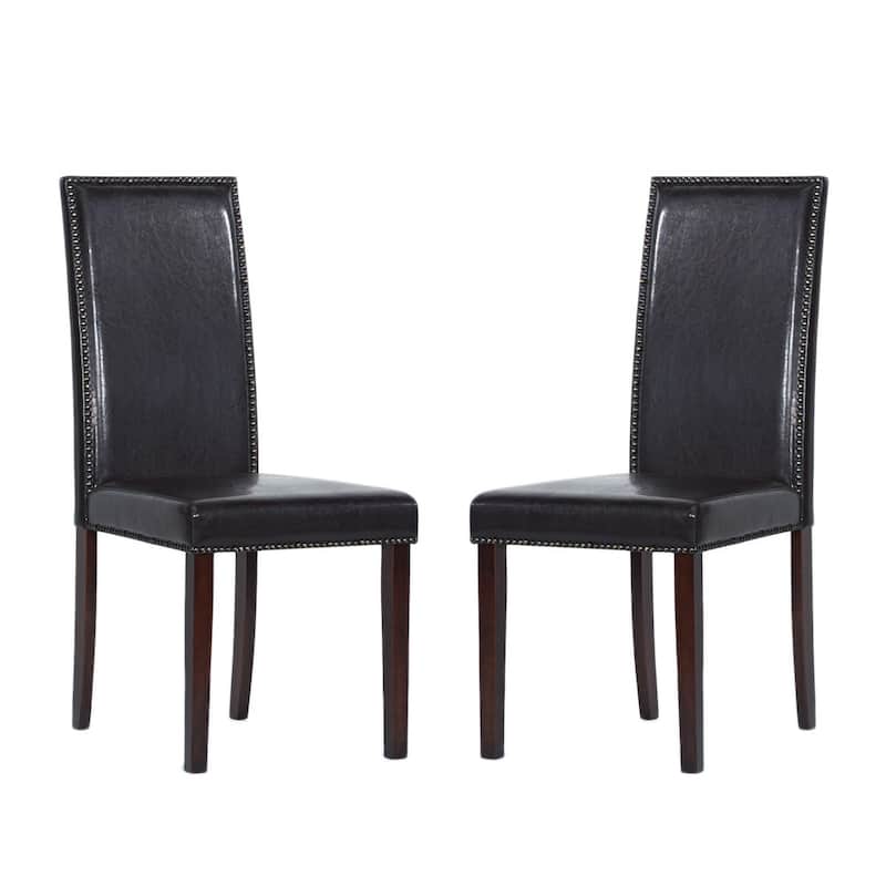 Warehouse of Tiffany Blazing Dark Brown Dining Chairs (Set of 8)