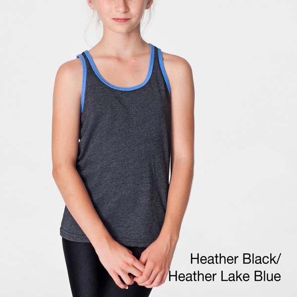 American Apparel Kids' Youth Ringer Tank American Apparel Girls' Tops