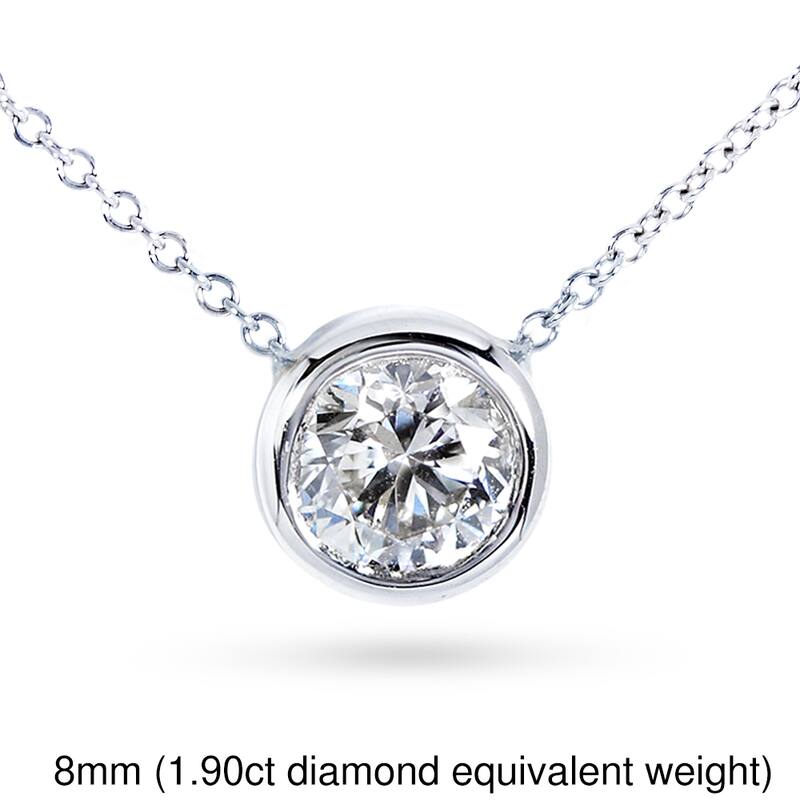 Annello by Kobelli 14k Gold Moissanite Solitaire Necklace (GH/VS)