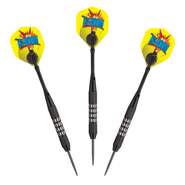 Hathaway Black Mariah Steel Tip Darts (Set of 3)