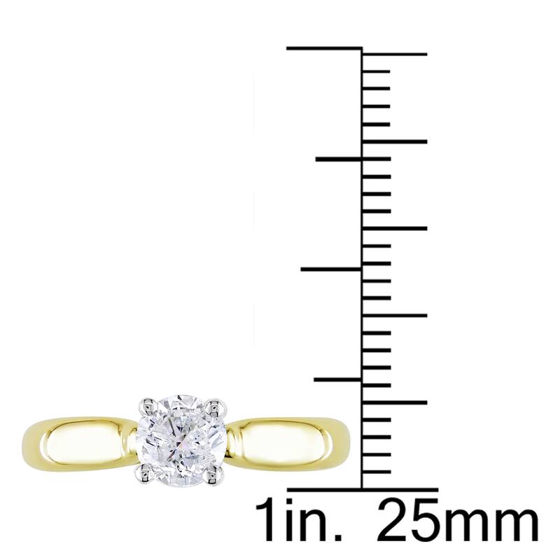 Miadora Signature Collection 14k Gold 3/4ct TDW Diamond Solitaire Engagement Ring