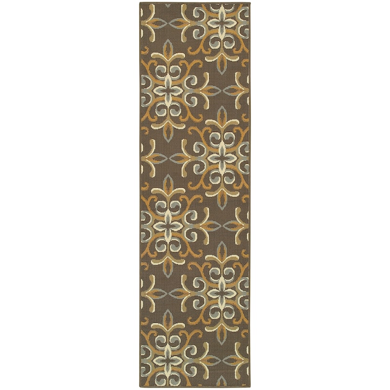 Vista Home Bar Harbour Floral Medallion Indoor-Outdoor Area Rug