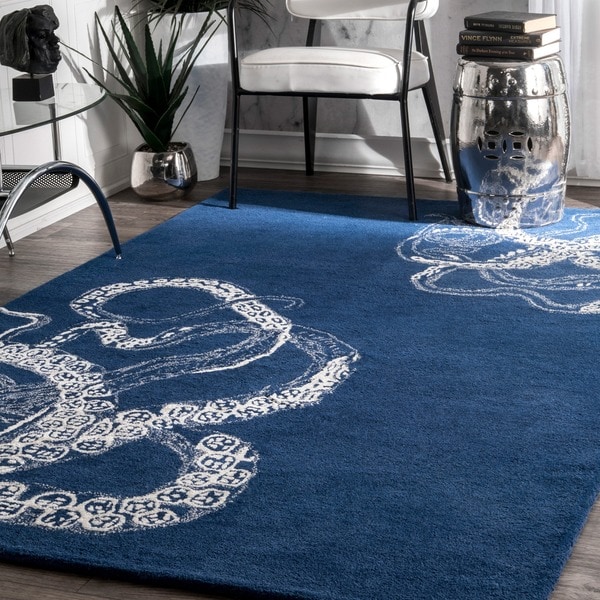 nuLOOM Handmade Octopus Tail Faux Silk / Wool Area Rug