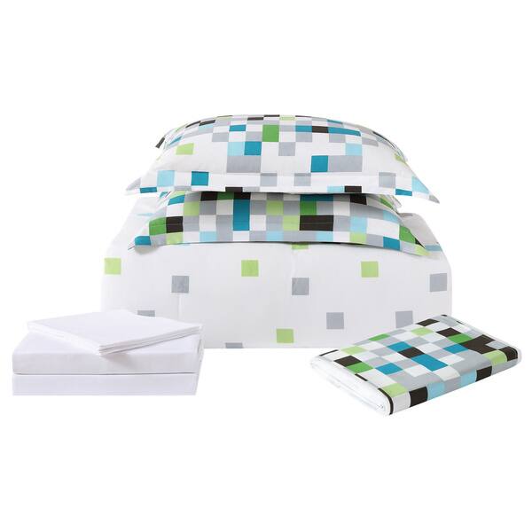 Shop Pixel 8 Piece Bed In A Bag With Sheets Set Free Shipping