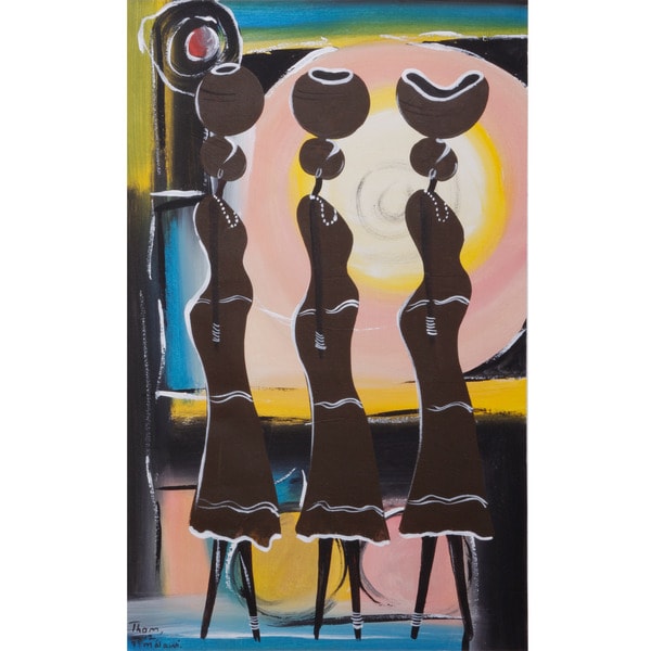 Women Strolling Canvas Painting (Malawi) Canvas Art