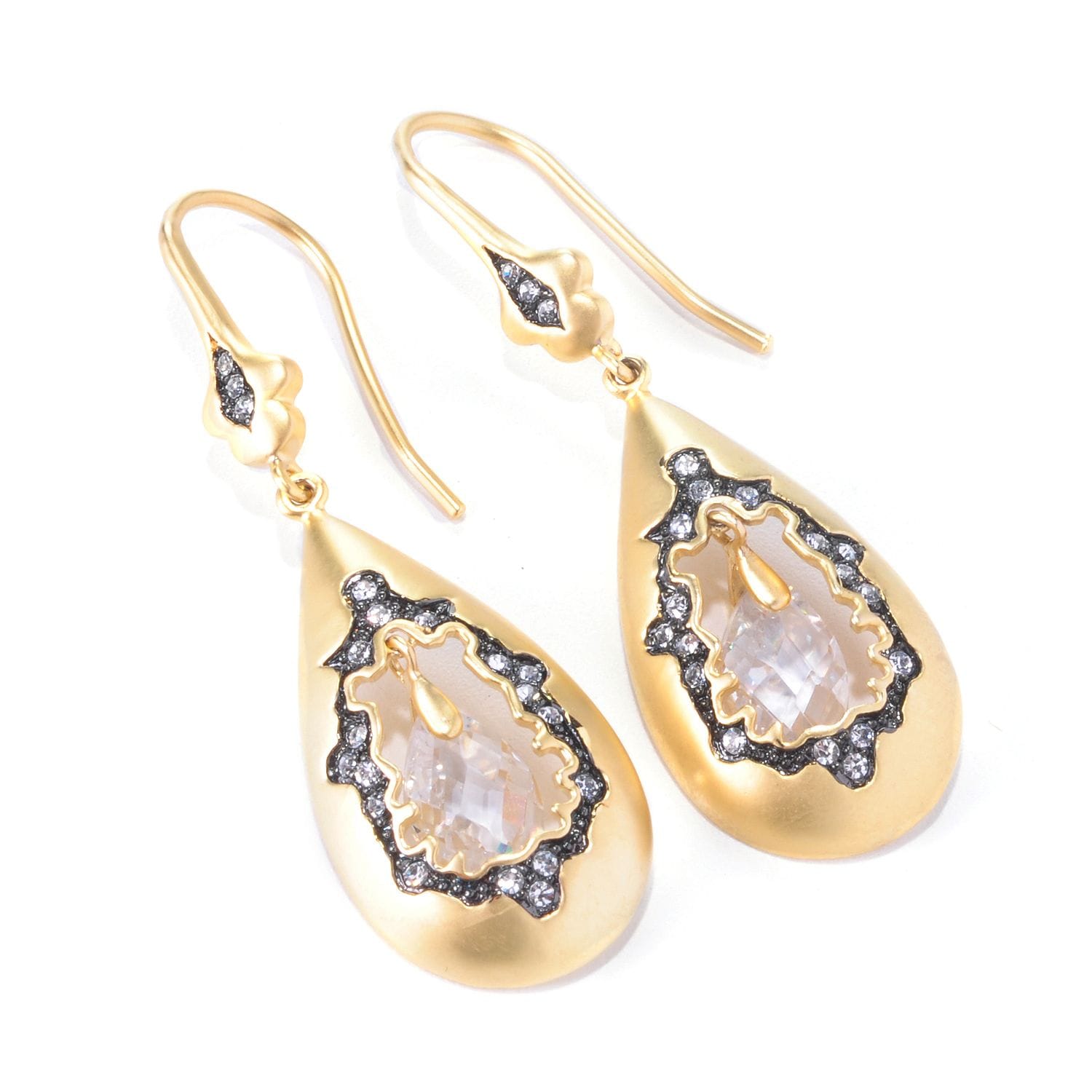 RICCOVA 14k Goldplated Crystal Center Teardrop Earrings Today $49.99