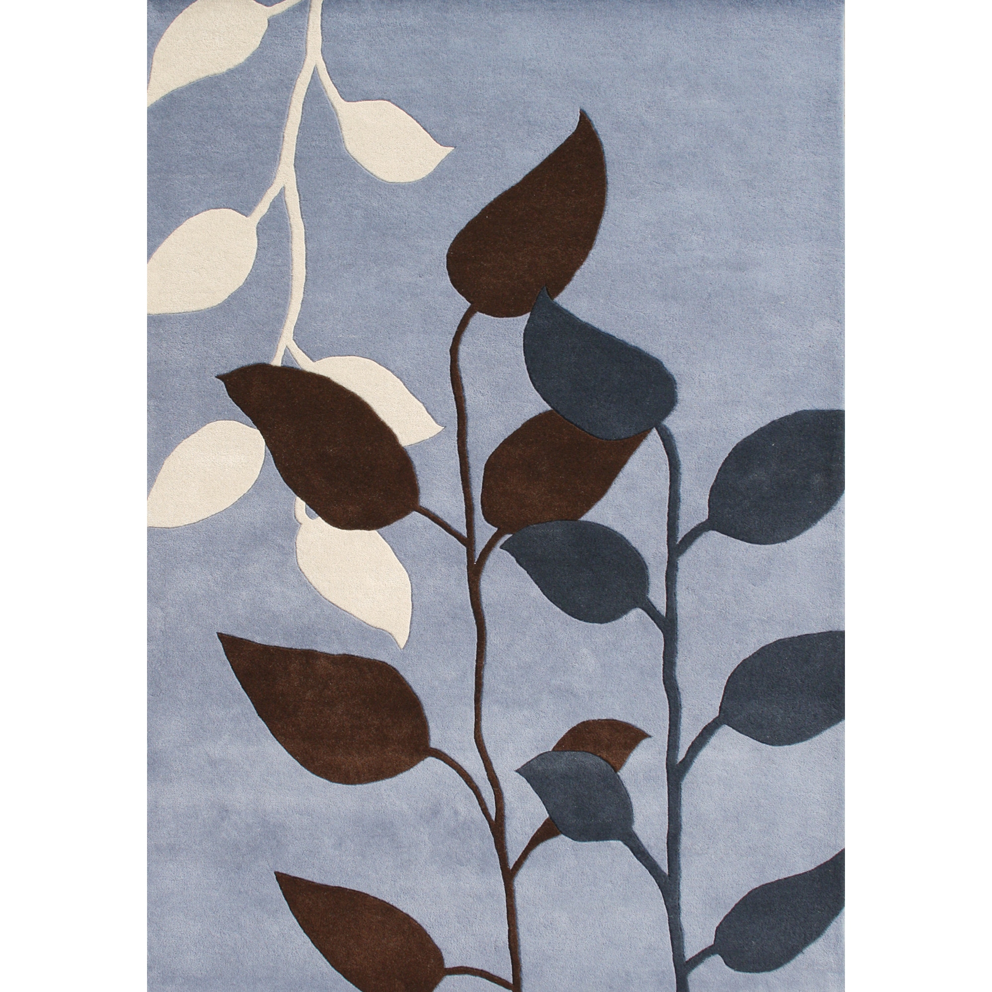 Hand tufted Dust Blue Wool Rug (9 X 12)