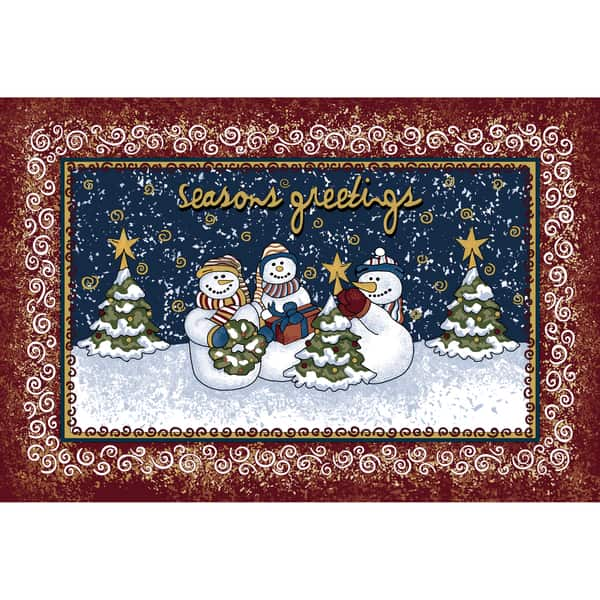 Indoor Comfort Winterland Friends Cushion Mat Door Mats