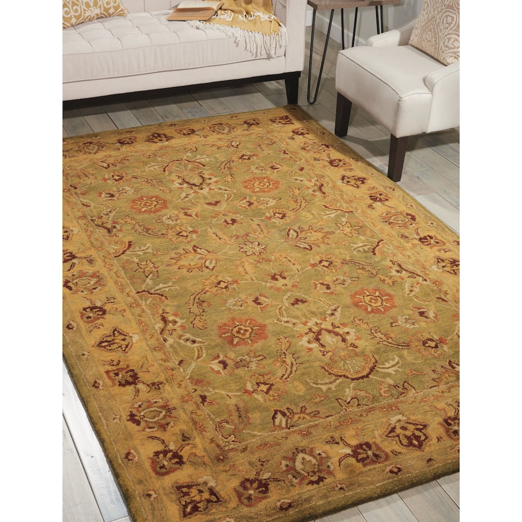Nourison Hand-tufted Wool Jaipur Green Rug