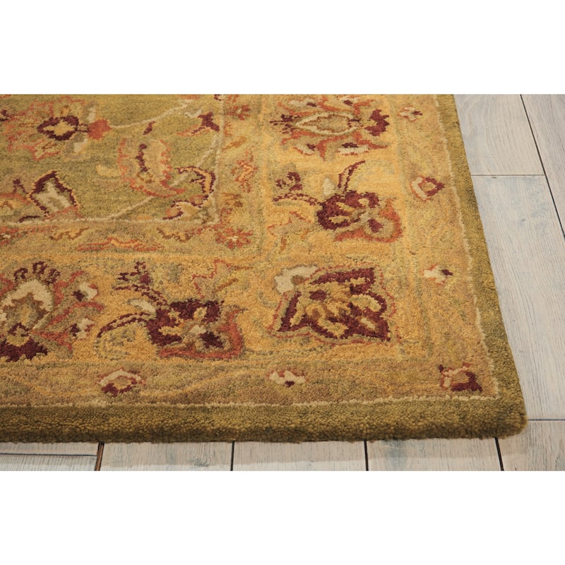 Nourison Hand-tufted Wool Jaipur Green Rug