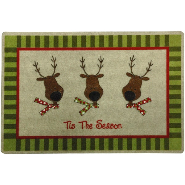 Outdoor Reindeer Holiday Doormat - - 7523548