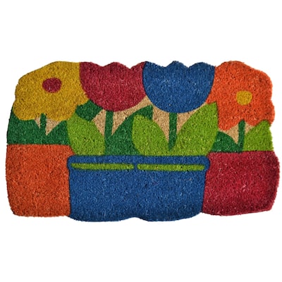 Flower Pots Door Mat - Pots Door Mat