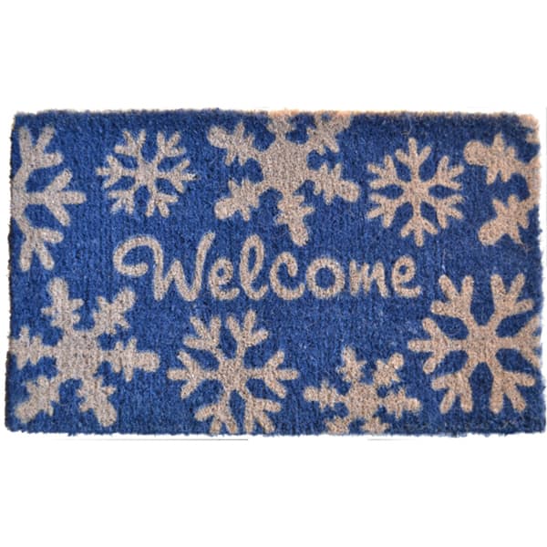 Welcome Snow Flakes Door Mat - Door Mat