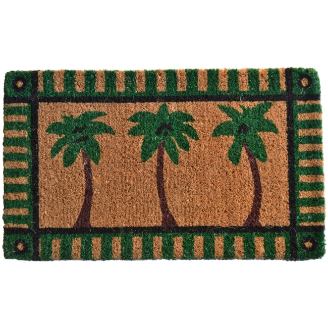 Shop Palm Tree Welcome Mat Free Shipping Today Overstock 7523855