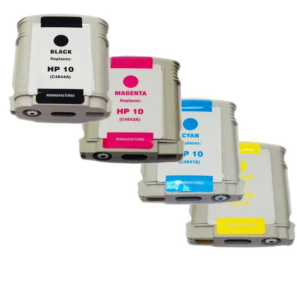 HP 10 KCMY Ink Cartridges (Remanufactured) (4-Pack)