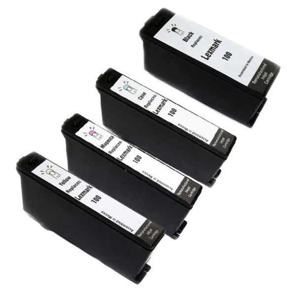 Lexmark 100 Black and Color Ink Cartridges (Remanufactured) (4-Pack)