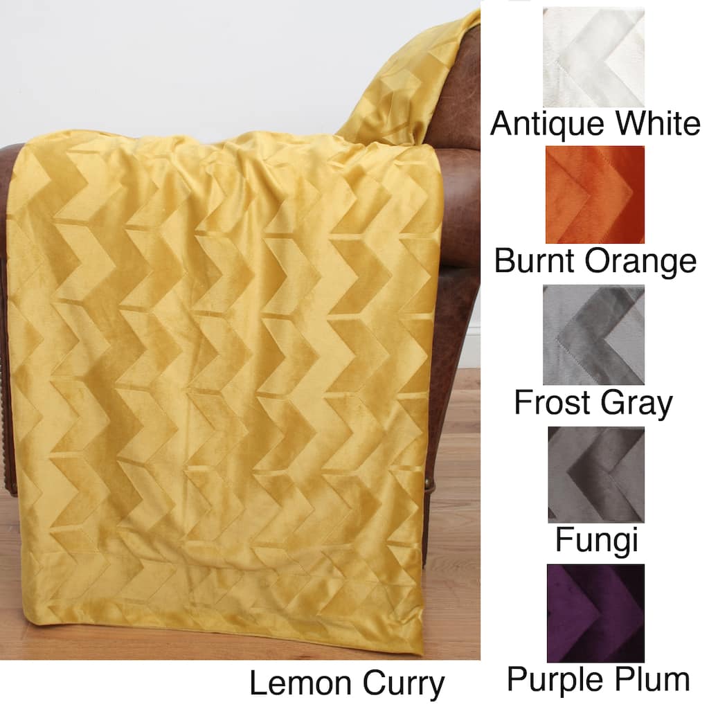 Chevron Brushed Microplush 50 x 60 Throw