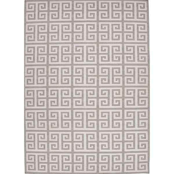 Handmade Flat Weave Turtle Dove/ Seneca Rock Wool Rug (8' x 10')