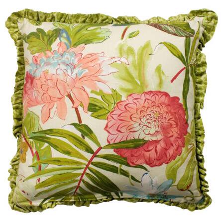 Rose Tree St Croix Decorative Floral Print 18x18-inch Pillow