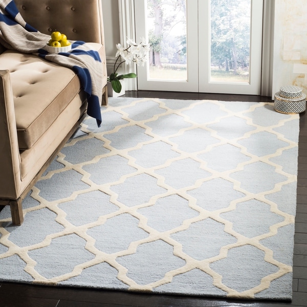 Shop Safavieh Handmade Cambridge Moroccan Oriental Light Blue Wool Rug