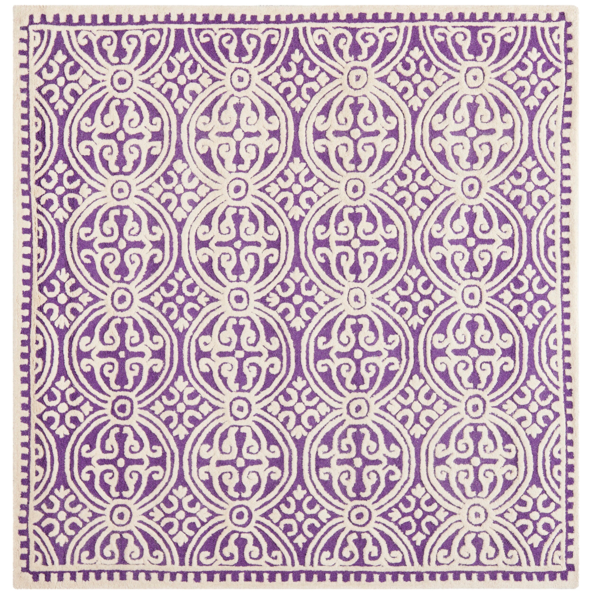 Safavieh Handmade Moroccan Cambridge Purple Wool Rug