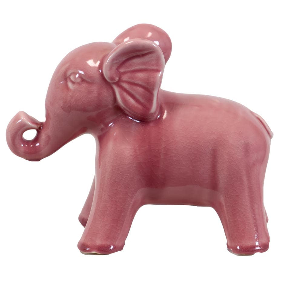 Hipster in Pink Elephants / 超レア物!旧型ヒップスター Urban Trends Collection 8-inch Ceramic Pink Elephant - Bed
