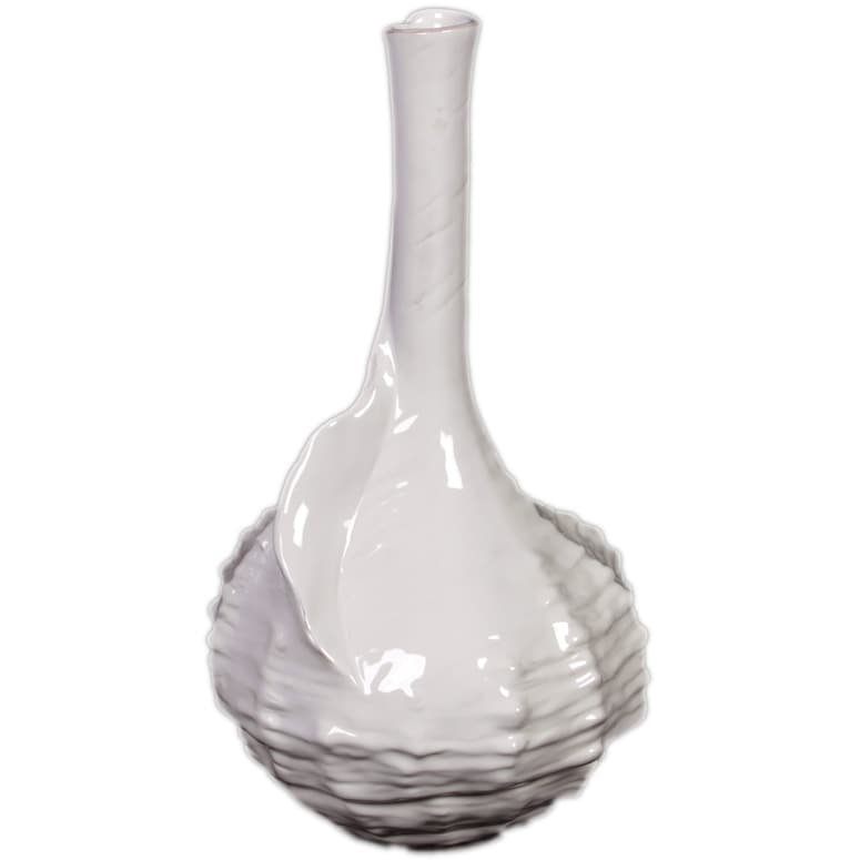 Shop Urban Trends Collection Tall White Ceramic Seashell Vase